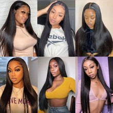 Load image into Gallery viewer, HD Lace Frontal Wig Human Hair Wigs Pre Plucked With Baby Hair 13x4 Straight Lace Front Wig 180% density
