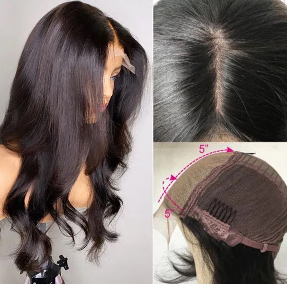 Silk Base 5x5 lace closure Human Hair Wigs Raw Inidan Body Wave Human Hair Silk Base Wigs with Baby Hair