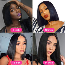 Load image into Gallery viewer, Short Bob Wigs Human Hair 4x4/13x4/13x6/360 Lace Front Wigs Human Hair Pre Plucked Brazilian Straight HD Lace Wigs Human Hair Bob Human Hair Wigs
