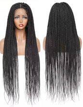 Load image into Gallery viewer, 32&quot; Full Lace Front Box Braided Synthetic Wigs Knotless Cornrow Braids Black Lace Frontal Wigs With Baby Hair

